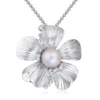Crystal Zinc Alloy Necklace, with Austrian Crystal & CRYSTALLIZED™ Crystal Pearl, fashion jewelry 