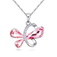Crystal Zinc Alloy Necklace, with Crystal, fashion jewelry 