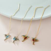 Zinc Alloy Thread Through Earrings, Bird, plated, fashion jewelry & for woman 100*11mm 