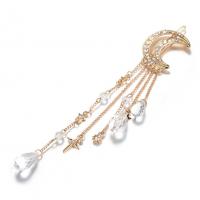 Hair Clip, Zinc Alloy, Tassel, plated, fashion jewelry & for woman 35*120*45mm 