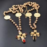 Rosary Necklace, Zinc Alloy, Cross, plated, fashion jewelry & for woman 500mm 