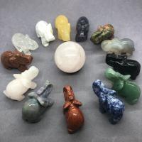Gemstone Decoration, Natural Stone, Elephant, polished, for home and office 