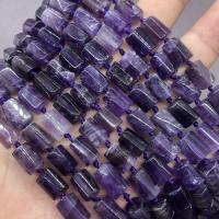 Natürliche Amethyst Perlen, Unregelmäßige, poliert, DIY, violett, 6x10mm, Länge:ca. 13.8 ZollInch, ca. 30PCs/Strang, verkauft von Strang