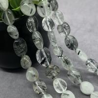 Rutilquarz Perlen, Schwarzer Rutilquarz, Klumpen, poliert, verschiedene Größen vorhanden, verkauft von Strang