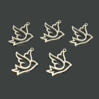 Stainless Steel Pendants, Bird, polished, hollow 