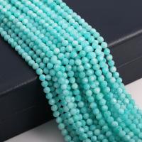 Achat Perlen, rund, DIY & verschiedene Größen vorhanden & facettierte, Türkisblau, verkauft von Strang