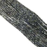 Labradorite Beads, Round, DIY & faceted, grey 