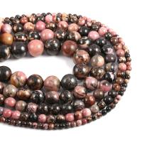 Rhodonit Perlen, rund, DIY & verschiedene Größen vorhanden, verkauft von Strang