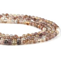 Natürliche Streifen Achat Perlen, rund, DIY & verschiedene Größen vorhanden, verkauft von Strang
