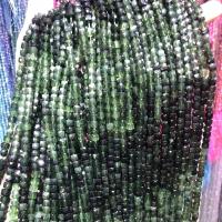 Perles de Pierre jade, Pierre de jaspe, cube, DIY, vert, 4mm, Vendu par brin