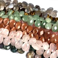 Gemischte Edelstein Perlen, Naturstein, Tropfen, DIY & facettierte, keine, 13x18x6mm, verkauft von Strang