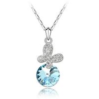 Crystal Zinc Alloy Necklace, with Austrian Crystal, fashion jewelry 