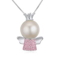 Zinc Alloy Necklace, with Plastic Pearl, fashion jewelry 