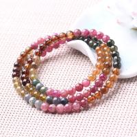 Tourmaline Bracelet, Round, polished, fashion jewelry & multilayer & for woman, multi-colored 