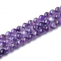 Natürliche Amethyst Perlen, rund, verschiedene Größen vorhanden, Länge:ca. 15.7 ZollInch, verkauft von Strang