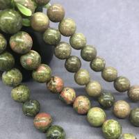 Unakit Perlen, Unakite, rund, verschiedene Größen vorhanden & verschiedene Stile für Wahl, Länge:ca. 15 ZollInch, verkauft von Strang