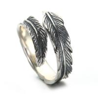 925 Sterling Silver Cuff Finger Ring, plated  & for man 