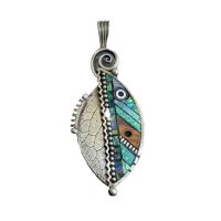 Bijoux pendentifs en Zinc alliage , alliage de zinc, feuille, Placage, 13mm, Vendu par PC