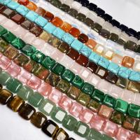 Gemischte Edelstein Perlen, Naturstein, Quadrat, DIY, keine, 12x12x5mm, verkauft von Strang