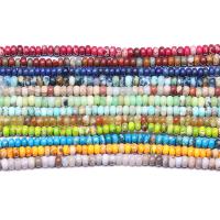 Gemischte Edelstein Perlen, Naturstein, Abakus,Rechenbrett, DIY, keine, 2x4mm, 200PCs/Strang, verkauft von Strang