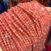 Rhodonite Beads, Rhodochrosite, Round, DIY & faceted, pink, 4mm 