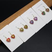 Synthetische Türkis Perlen, Naturstein, mit Zinklegierung, Herz, DIY, keine, 16x18mm, verkauft von Paar