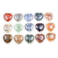 Gemstone ювелирные изделия Кулон, канифоль, с Природный гравий, Сердце, DIY, Много цветов для выбора продается PC