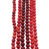 Perles en corail naturel, Rond, poli, différentes couleurs et motifs pour le choix & DIY, plus de couleurs à choisir, 7mm, Vendu par brin