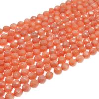 Natürliche Korallen Perlen, Koralle, rund, poliert, DIY & verschiedene Größen vorhanden & facettierte, orange, verkauft von Strang