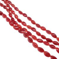 Natural Coral Beads, polished, DIY, red, 10*6mm 