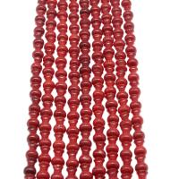 Natürliche Korallen Perlen, Koralle, Flasche, poliert, DIY, rot, 9*7mm, verkauft von Strang