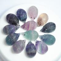 Gemstone Decoration, Colorful Fluorite, Hedgehog, Carved, for home and office, multi-colored, 33- 10-14mm 