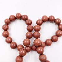 Rote Jaspis Perle, Roter Jaspis, rund, verschiedene Größen vorhanden, Länge:ca. 15 ZollInch, verkauft von Strang