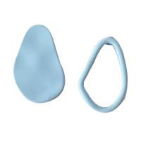 asymmetrische Ohrringe, Zinklegierung, Unregelmäßige, Einbrennlack, für Frau, blau, 18x25mm,16x25mm, verkauft von Paar