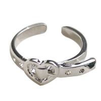 Zinc Alloy Cuff Finger Ring, plated, fashion jewelry, silver color 