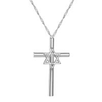 Zinc Alloy Necklace, Cross, plated, Unisex .7 Inch 