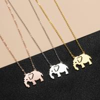 Stainless Steel Jewelry Necklace, Elephant, plated, Unisex .5 Inch 