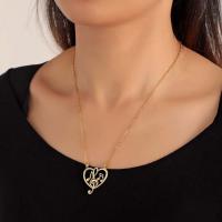 Zinc Alloy Necklace, Heart, plated, Unisex .89 Inch 