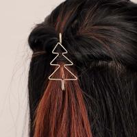 Hair Clip, Zinc Alloy, Christmas Tree, plated, for woman 