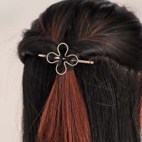 Haarspange, Zinklegierung, vierblättriges Kleeblatt, plattiert, für Frau, keine, 38mm, verkauft von PC