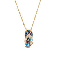 Cubic Zircon Micro Pave Brass Necklace, fashion jewelry, golden 