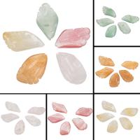 подвески из смешанных драгоценных камней, Полудрагоценный камень, Листок, полированный, DIY, Много цветов для выбора, 20*11*4mm, отверстие:Приблизительно 1mm, продается PC