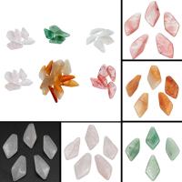 Mixed Gemstone Pendants, Leaf, polished, DIY 21*10*4mm 