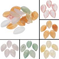Mixed Gemstone Pendants, Leaf, polished, DIY 25*15*4mm 