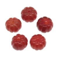 Natural Red Agate Beads, Pumpkin, polished, DIY, red, 14*9mm 