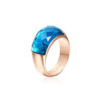 Titanium Steel Finger Ring, with Cubic Zirconia, Donut, plated, fashion jewelry & for woman 5.5*9mm 