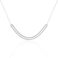 Titanium Steel Jewelry Necklace, plated, fashion jewelry & for woman, silver color, 400+50mm 