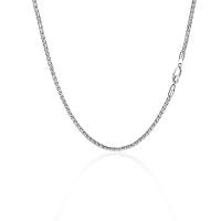 Titanium Steel Jewelry Necklace, plated, fashion jewelry & for woman, silver color, 450+2.6mm 