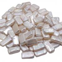 Natural Freshwater Pearl Loose Beads, Rectangle, DIY, white, 10-20mm 