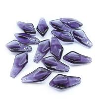 Colgantes de cristal de murano de plantas, Pétalos, Bricolaje, violeta, 12x25mm, 100PCs/Bolsa, Vendido por Bolsa